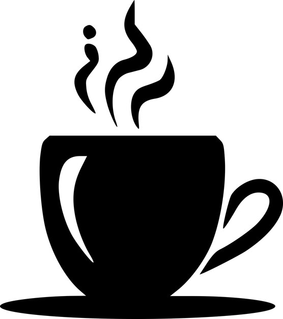 Vetor ilustração vetorial de silhueta de café minimalista e simples