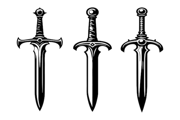 Ilustração vetorial de silhueta de espada de vetor livre