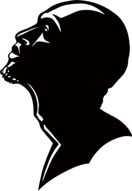 Ilustração vetorial de silhueta de homem negro