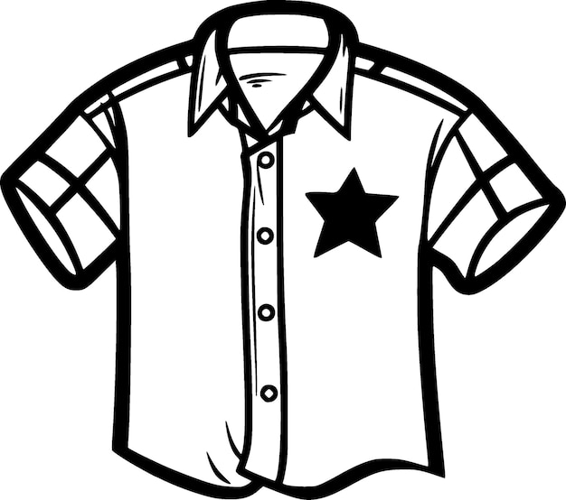 Vetor ilustração vetorial de silhueta minimalista e simples de camisa