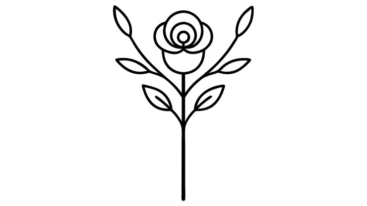 Vetor ilustração vetorial de silhuetas de elementos florais