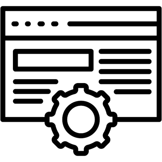 Ilustração vetorial de site por computador