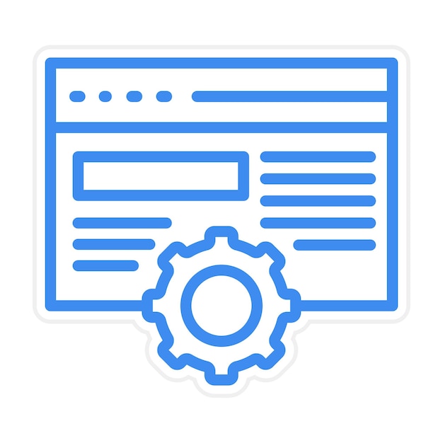 Ilustração vetorial de site por computador