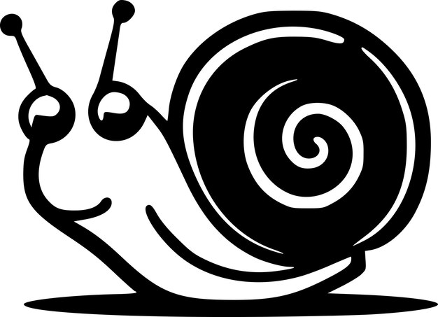 Vetor ilustração vetorial de snail minimalist e flat logo