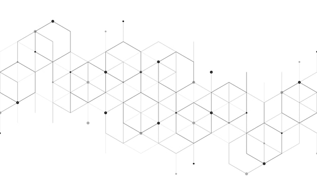 Ilustração vetorial de tecnologia moderna com grade quadrada