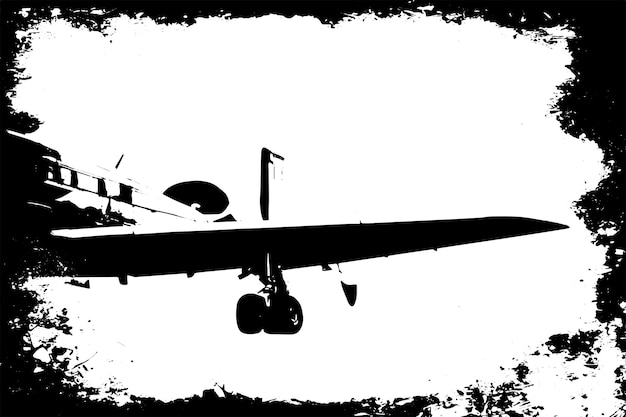 Vetor ilustração vetorial de textura grungy preta do avião textura preta e branca para fundo