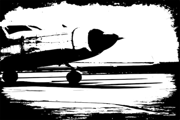 Vetor ilustração vetorial de textura grungy preta do avião textura preta e branca para fundo