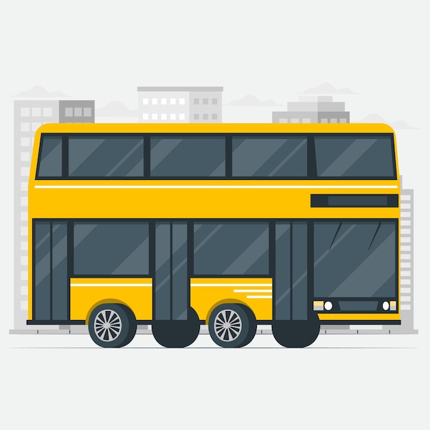 Vetor ilustração vetorial de transportes públicos conceito para o negócio de transportes ilustrações de autocarros escola