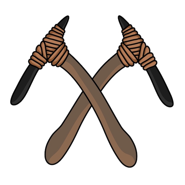 Vetor ilustração vetorial de um antigo machado de pedra