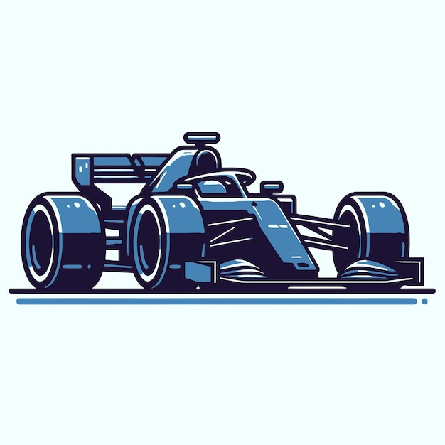 Vetor ilustração vetorial de um carro esportivo de f1