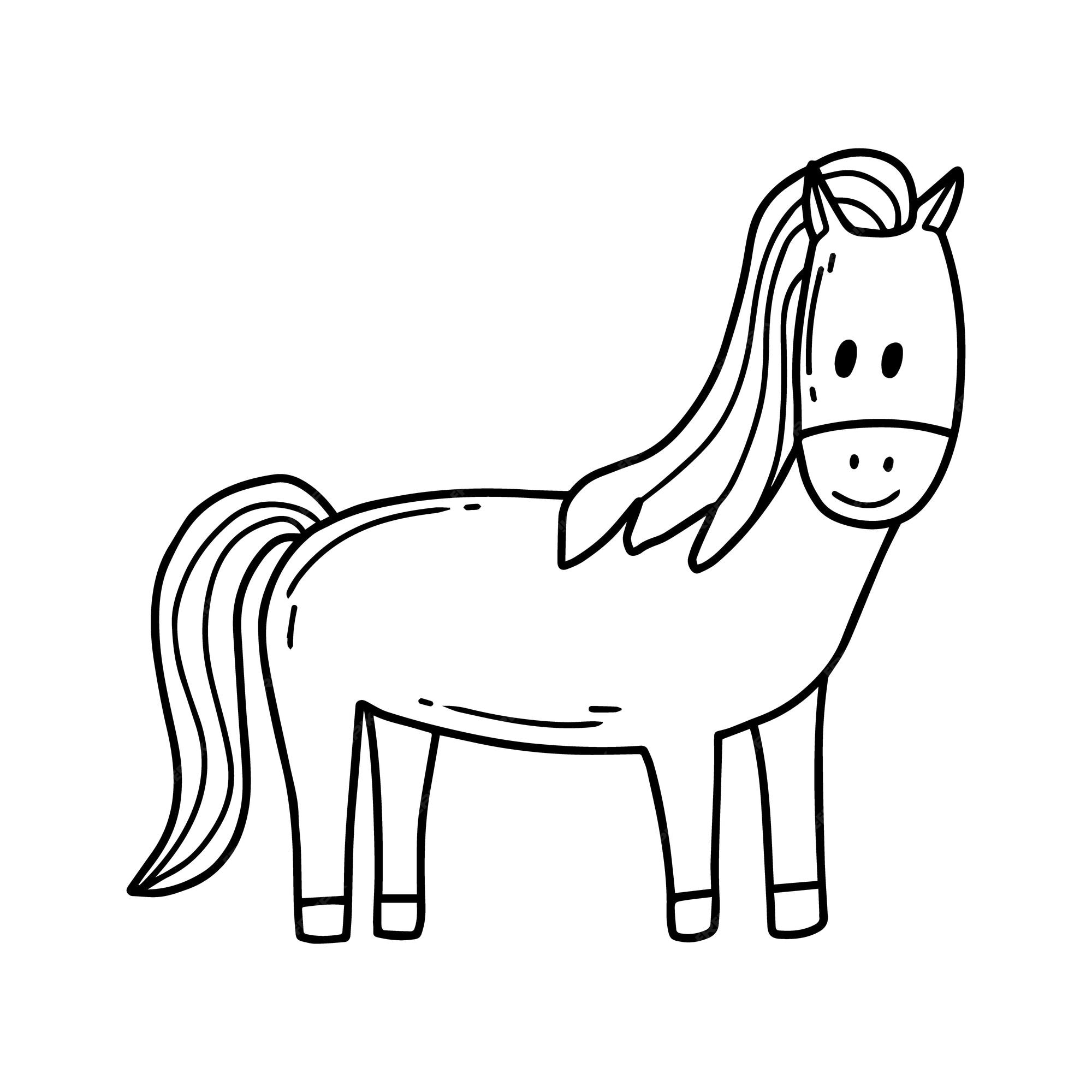 Coloring page - Banhando o cavalo