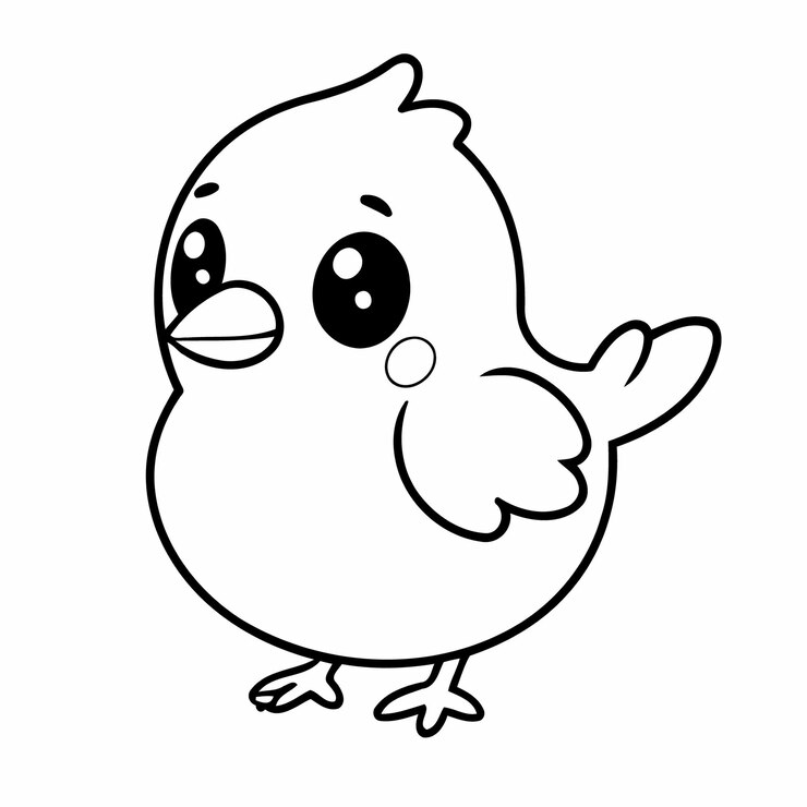 Vetor ilustração vetorial de um desenho kawaii bonito para atividade de coloração de crianças