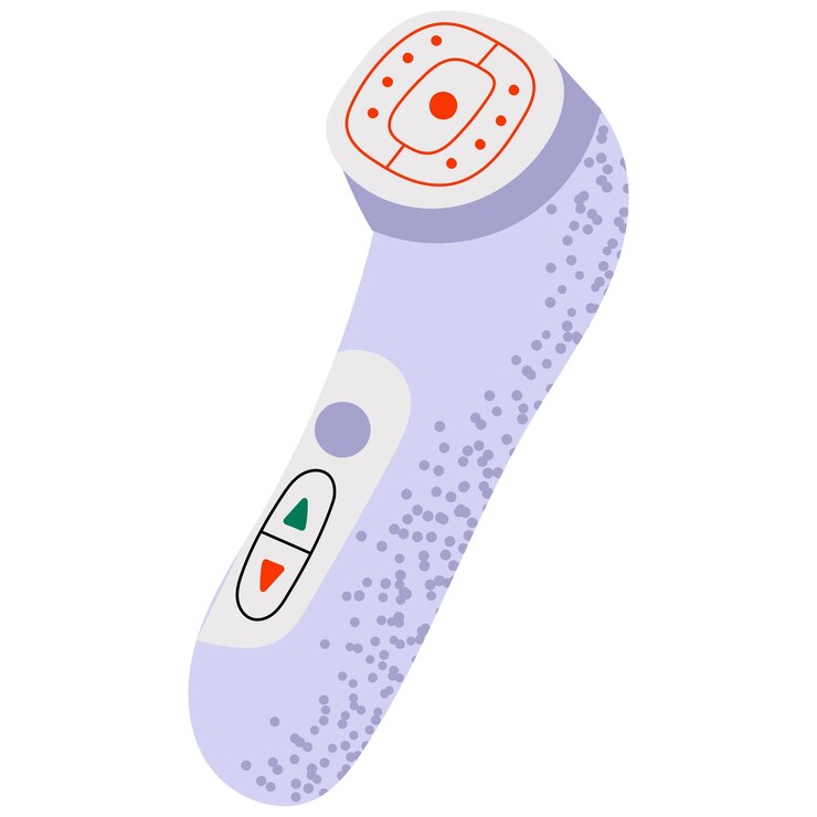 Vetor ilustração vetorial de um dispositivo facial de terapia de luz led gadget de cuidados com a pele usado para acne antienvelhecimento