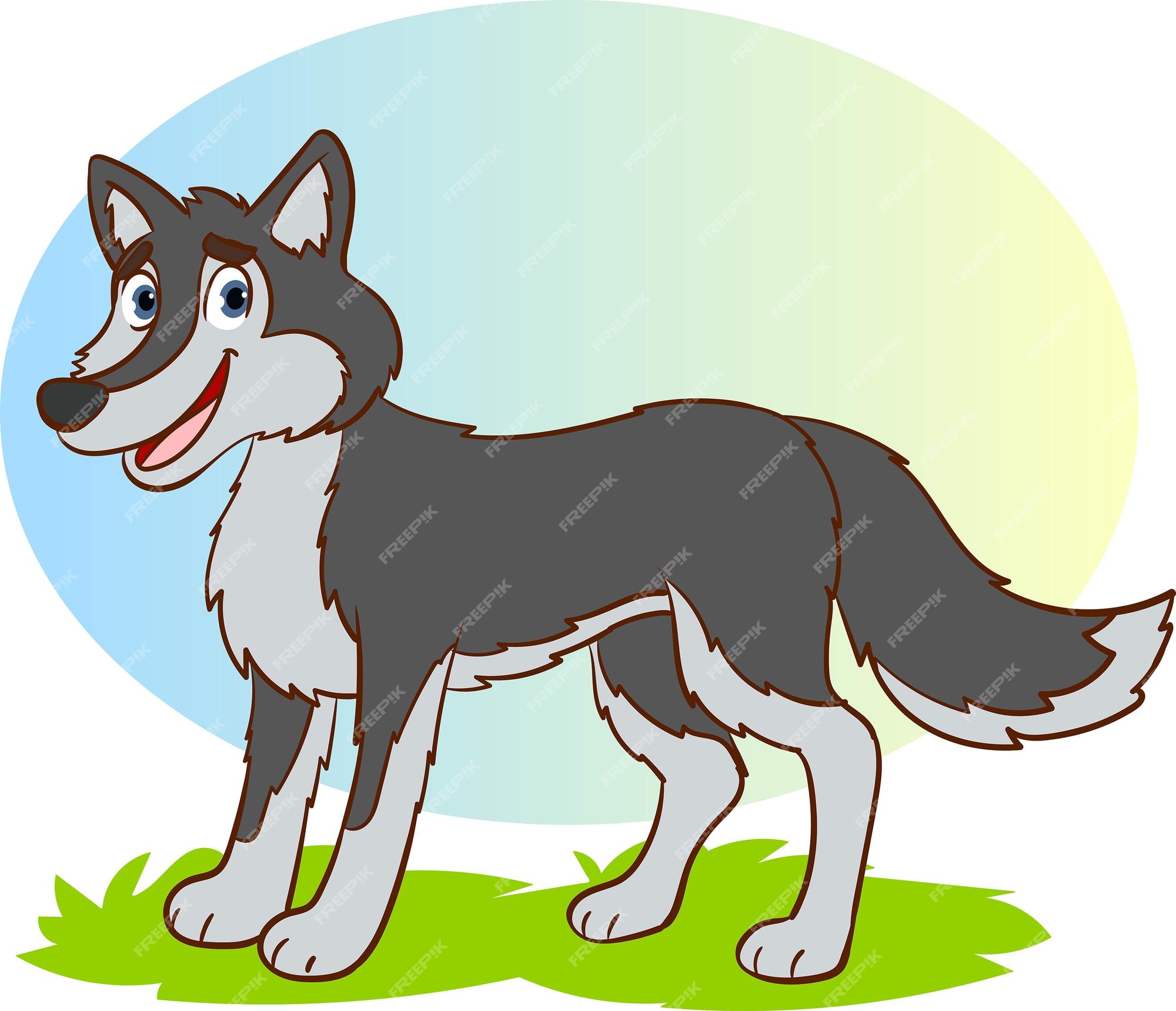 Vetores de Wolf Animal Personagem Desenho Animado Desenho Animado Página Do  Livro e mais imagens de Lobo - Cão Selvagem - iStock