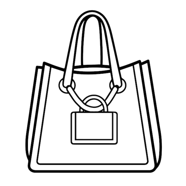 Vetor ilustração vetorial de um ícone de contorno de bolsa adequado para projetos de moda ou viagens