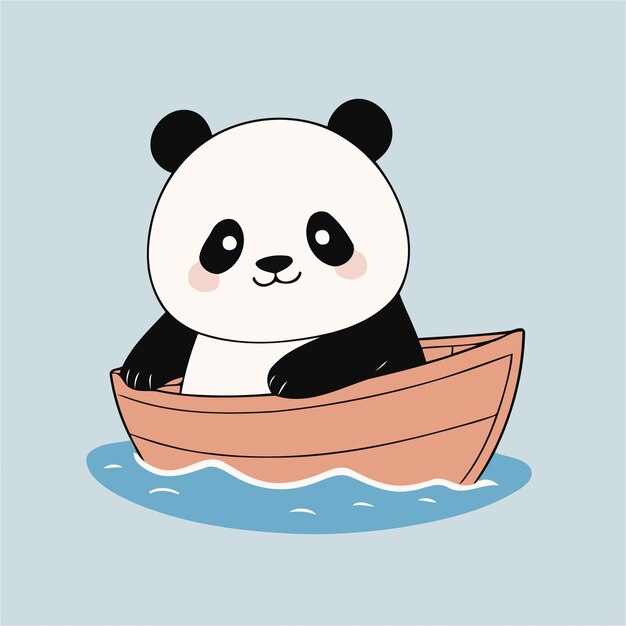 Ilustração vetorial de um lindo panda para crianças