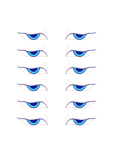 Ilustração vetorial de um par de olhos