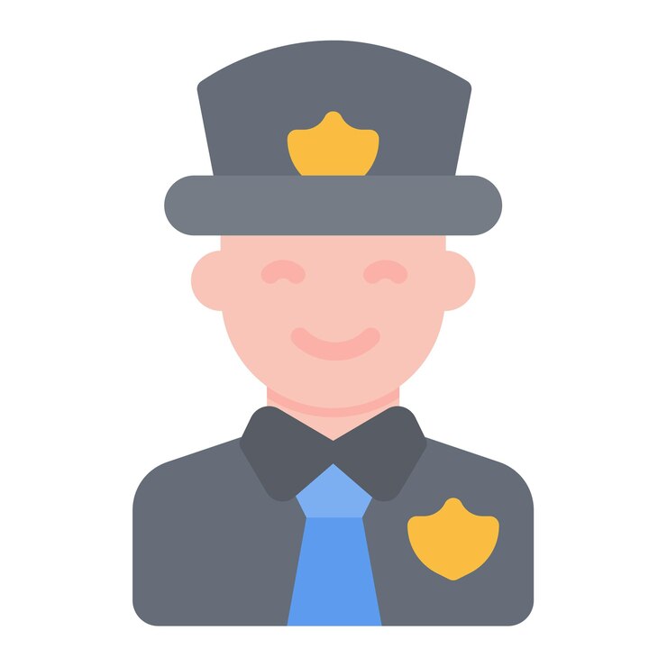 Vetor ilustração vetorial de um policial