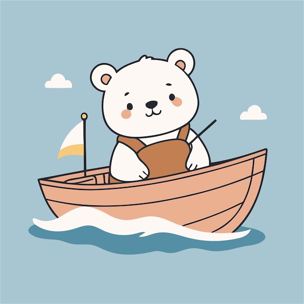 Ilustração vetorial de um urso bonito para livros para crianças pequenas