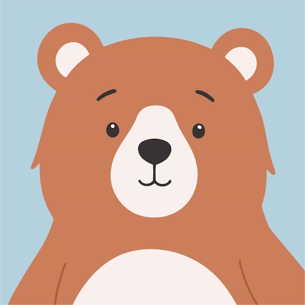 Vetor ilustração vetorial de um urso bonito para livros para crianças pequenas