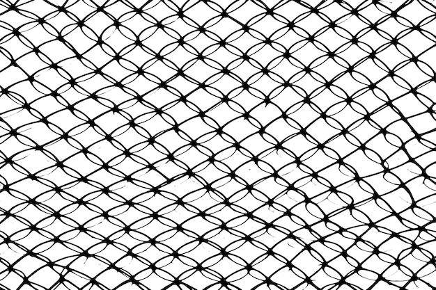 Ilustração vetorial de uma rede delineada em preto com uma aparência texturizada isolada em branco