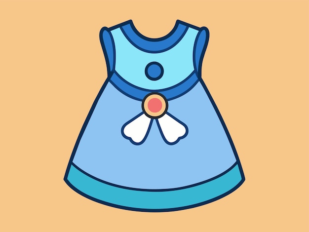 Vetor ilustração vetorial de vestido de bebê