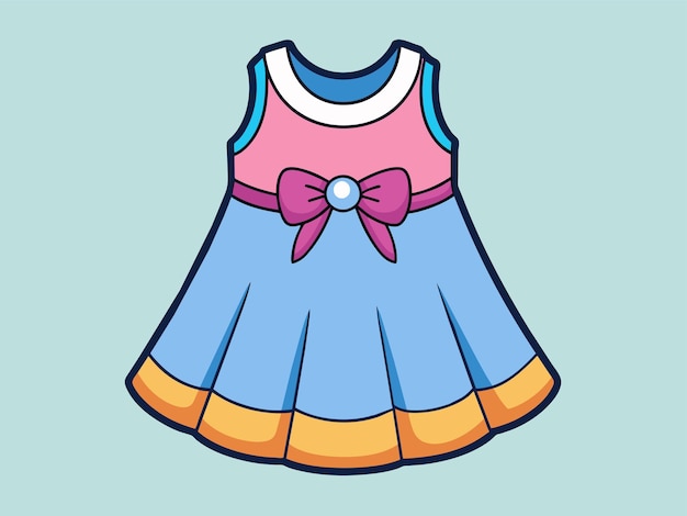 Vetor ilustração vetorial de vestido de bebê