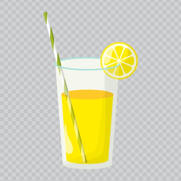 Vetor ilustração vetorial de vidro de limonada em fundo transparente