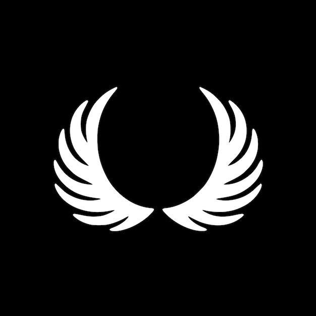 Vetor ilustração vetorial de wings angel minimalist e flat logo