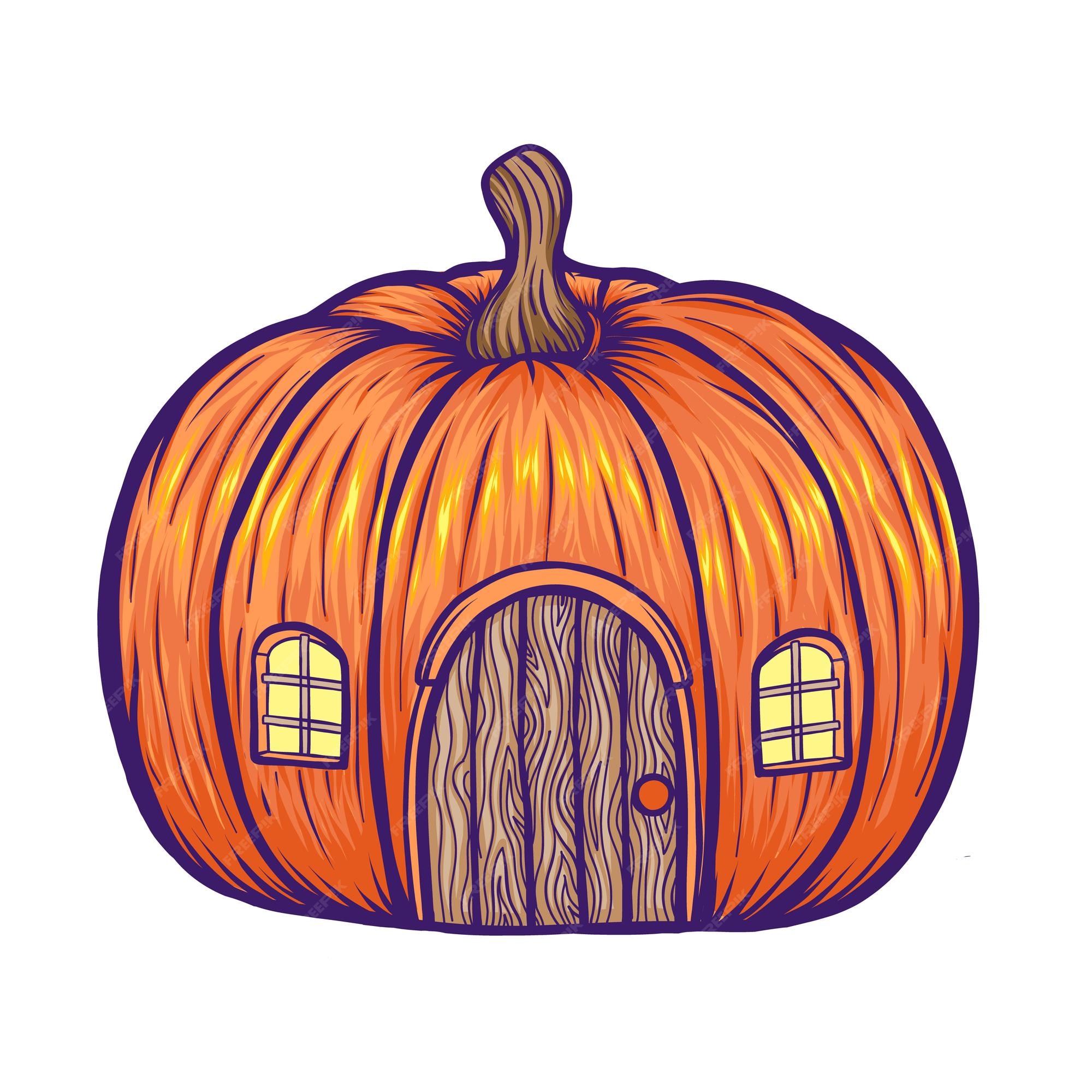 Abóbora De Halloween. Realista Mão Desenhar Esboço Royalty Free SVG,  Cliparts, Vetores, e Ilustrações Stock. Image 45261223