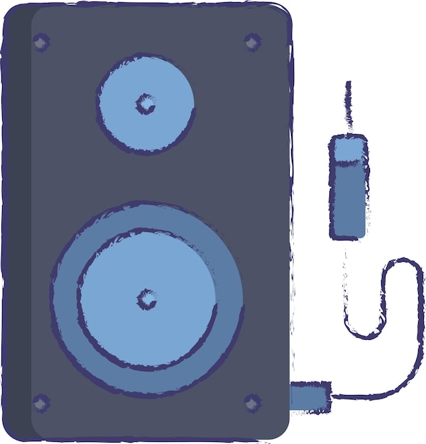 Ilustração vetorial desenhada à mão de caixa de música