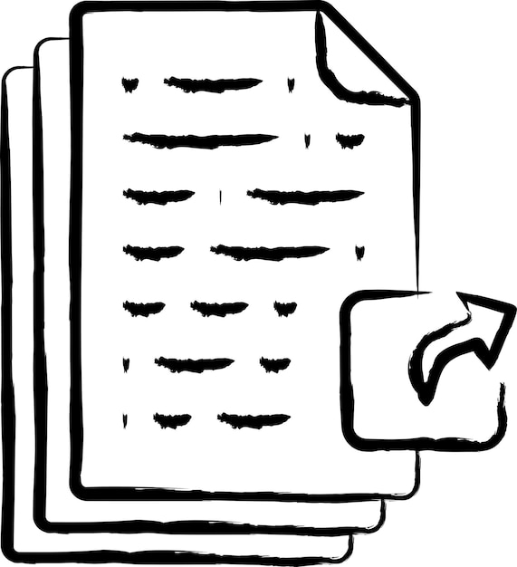 Ilustração vetorial desenhada à mão de notas compartilhadas