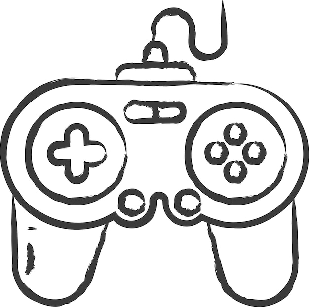 Vetor ilustração vetorial desenhada à mão do gamepad