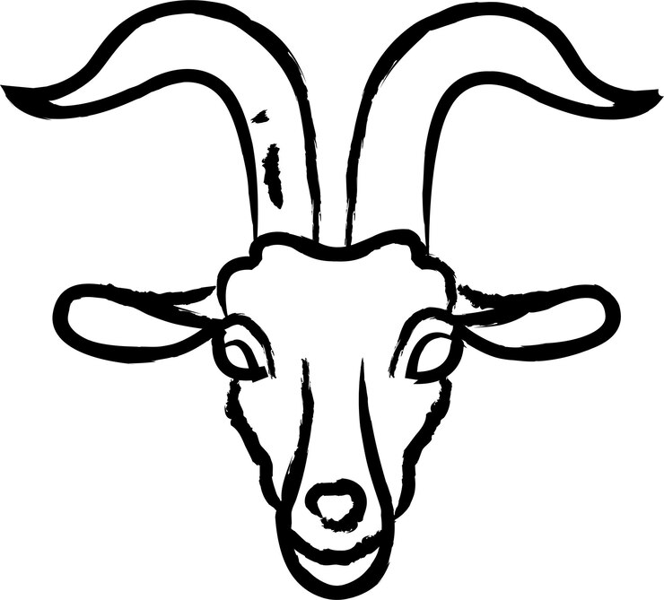 Vetor ilustração vetorial desenhada à mão por uma cabra