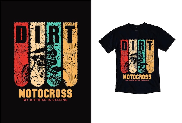 Ilustração vetorial dirt motocross t shirt graphic meu dirtbike está chamando o design da camiseta.