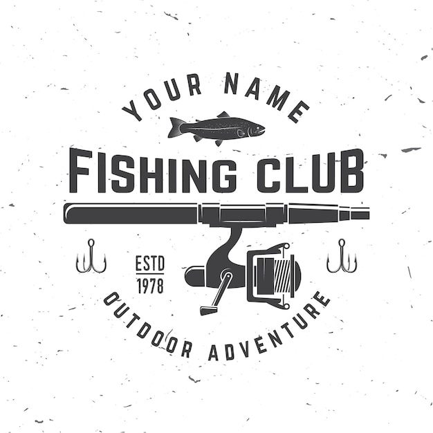 Vetor ilustração vetorial do clube de pesca desportiva