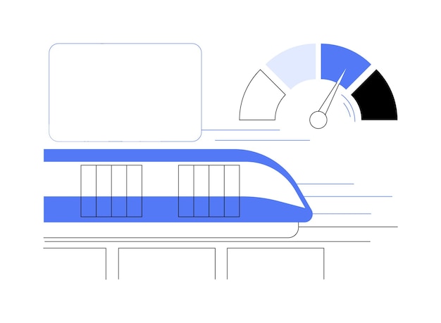 Ilustração vetorial do conceito abstrato do comboio de alta velocidade