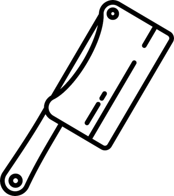 Vetor ilustração vetorial do contorno da faca de açougueiro