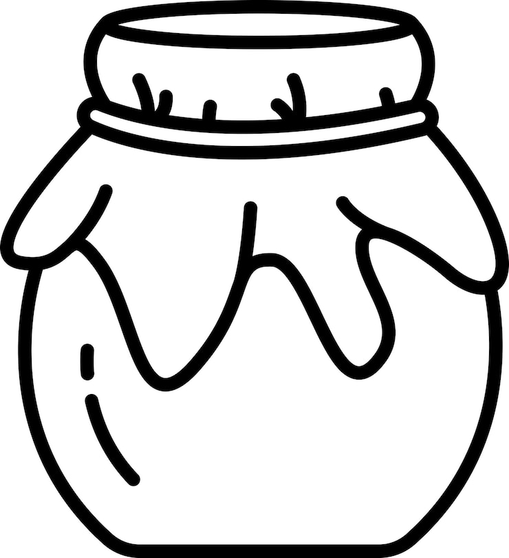 Vetor ilustração vetorial do contorno de jam