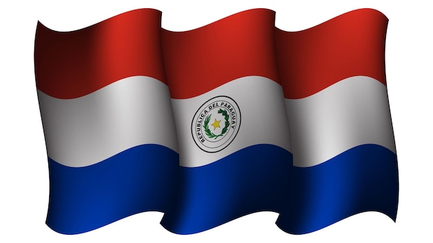 ilustração vetorial do desenho da bandeira do Paraguai