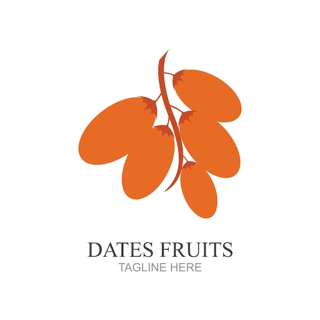 Ilustração vetorial do design do logotipo da dates fruits