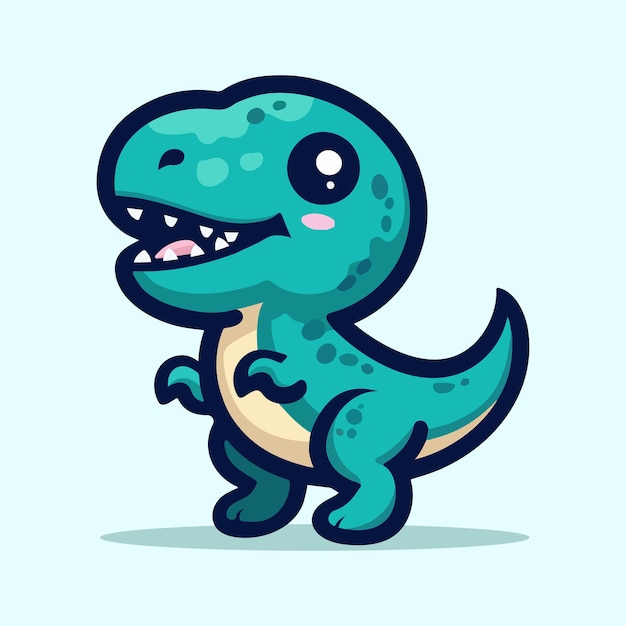 Ilustração vetorial do design do logotipo da mascote Dino