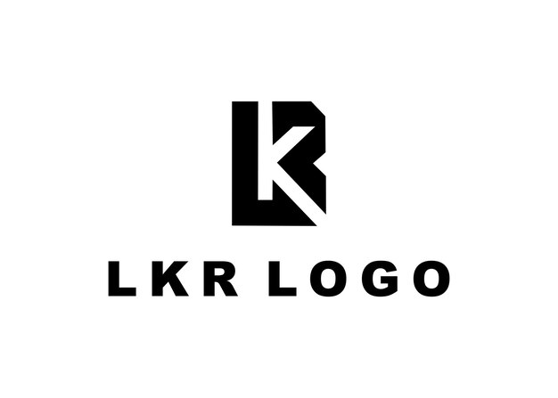 Vetor ilustração vetorial do design do logotipo lkr