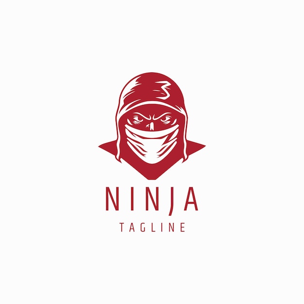 Vetor ilustração vetorial do design do logotipo ninja