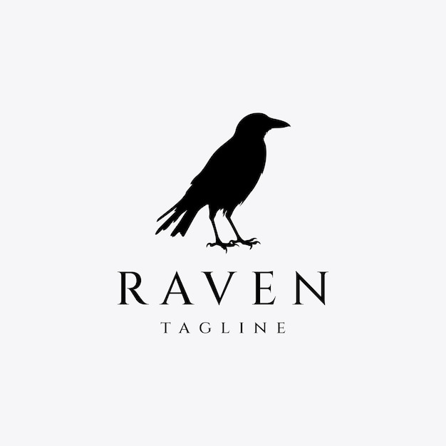 Ilustração vetorial do design do logotipo raven