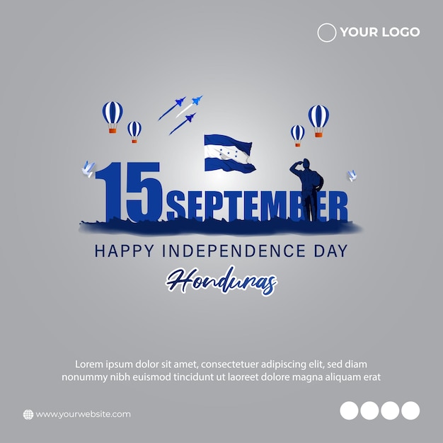 Ilustração vetorial do dia da independência de honduras