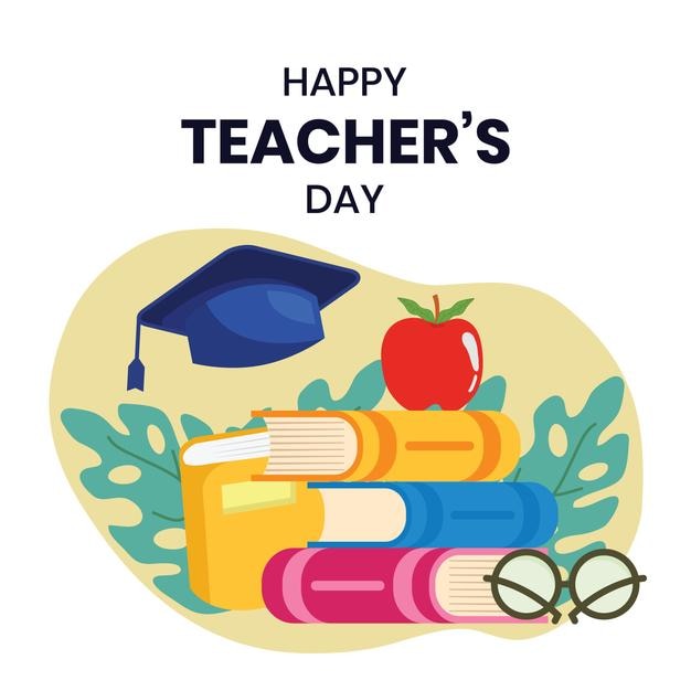 Ilustração vetorial do dia dos professores do mundo plano