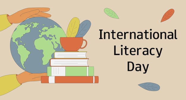 Ilustração vetorial do dia internacional da alfabetização 8 de setembro