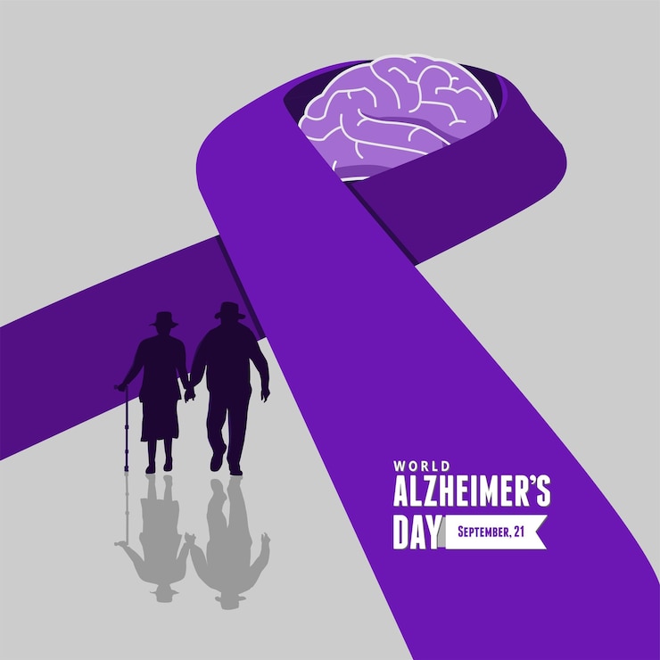 Vetor ilustração vetorial do dia mundial da alzheimer