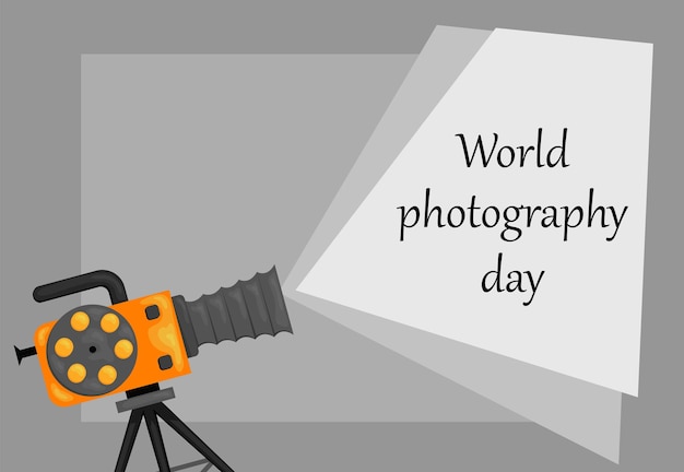 Ilustração vetorial do dia mundial da fotografia 19 de agosto